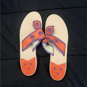 Clemson themed Jack Rogers